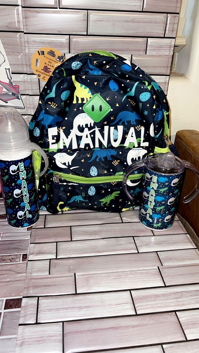 Toddlers Backpack and Sippy Cup, Bottle sets