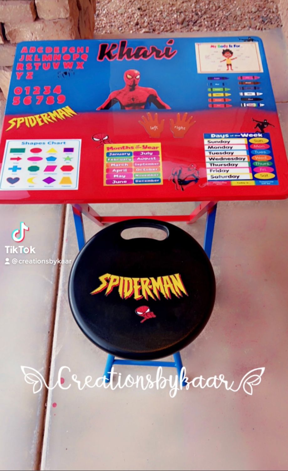 Kids Learning Trays with Stools