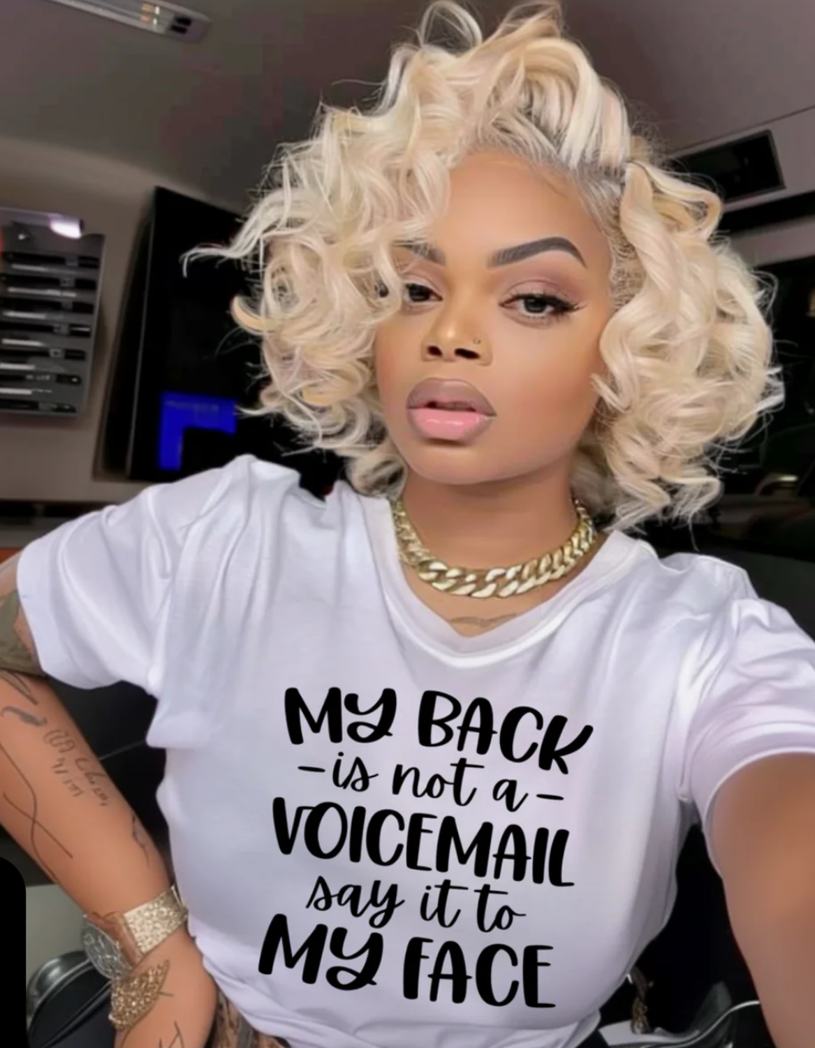 MY BACK IS NOT A VOICEMAIL