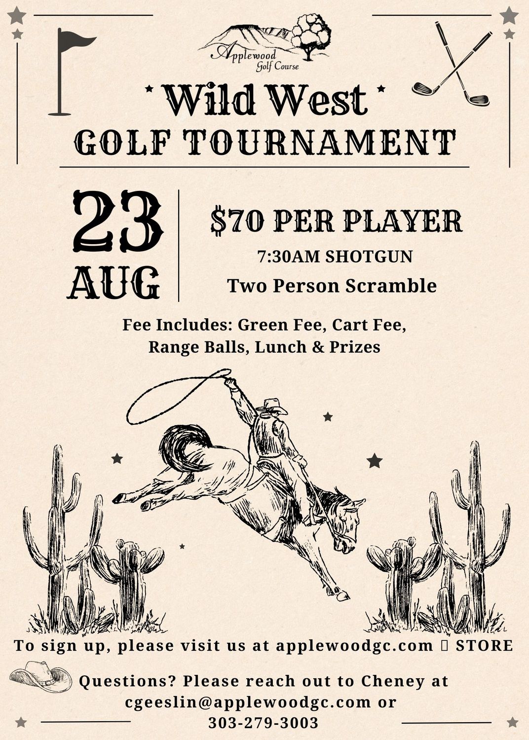 Wild West Tournament - Twosome Wild West Tournament - Twosome