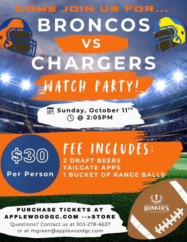 Broncos VS Charges Watch Party