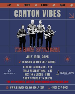 [July 10] General Admission Ticket - Canyon Vibes Concert [The Blues Bottle Band]