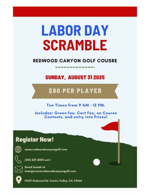 Labor Day 4-Player Scramble [08/31/2025]