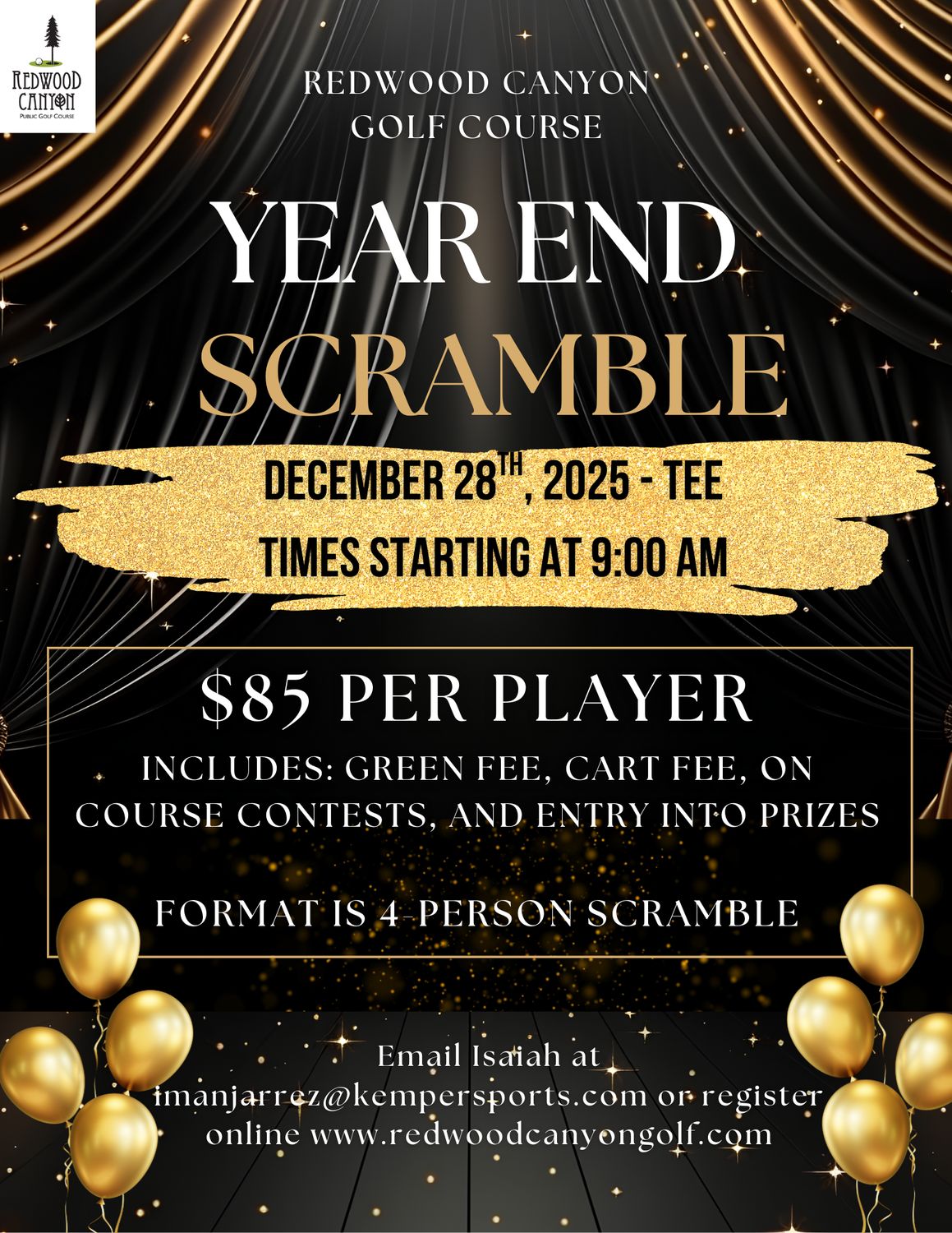 Year End 4-Player Scramble Year End 4-Player Scramble