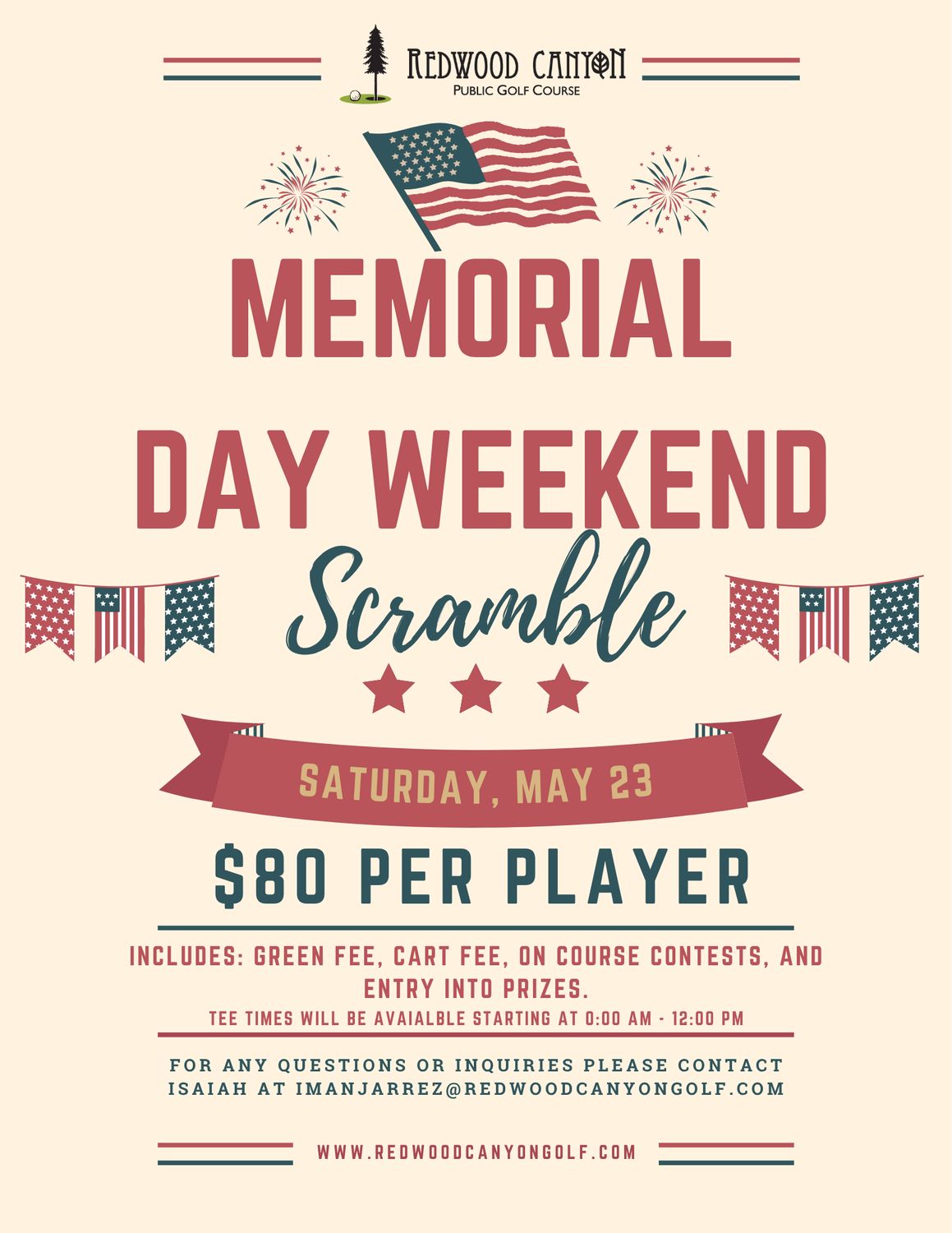 Memorial Day Weekend Scramble [05/23/2026]