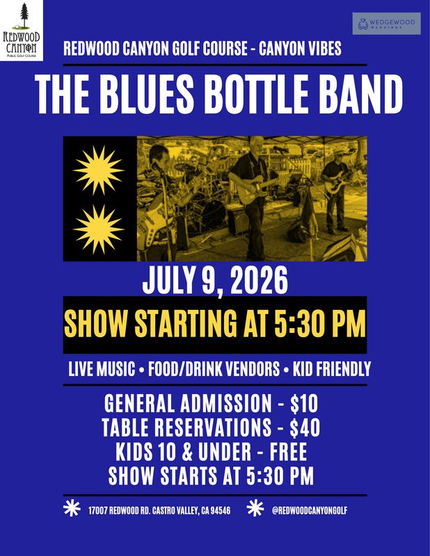 [July 9] General Admission Ticket - Canyon Vibes Concert [The Blues Bottle Band]