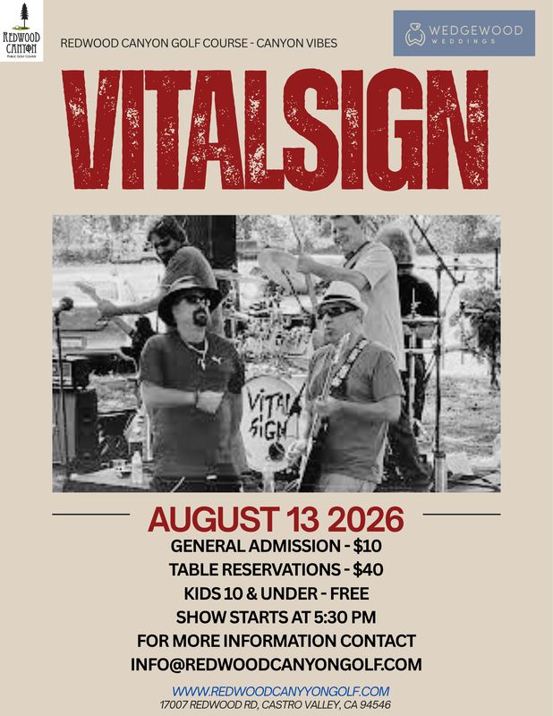 [August 13] General Admission Ticket - Canyon Vibes Concert [VitalSign Band]
