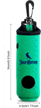 Bolsa portátil para bolas de golf con llavero suave