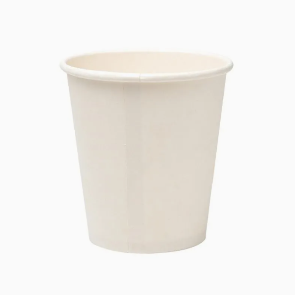 Vaso de papel biodegradable blanco o negro 8 oz