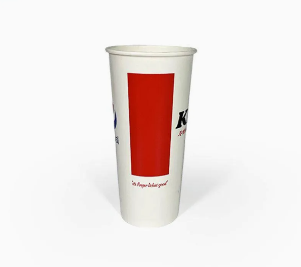 Vaso de papel biodegradable blanco o negro16 oz