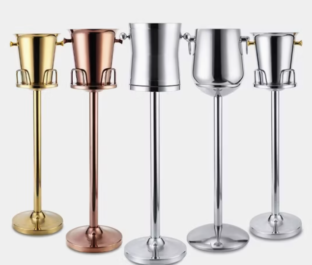 Cubo para champán y vino con soporte