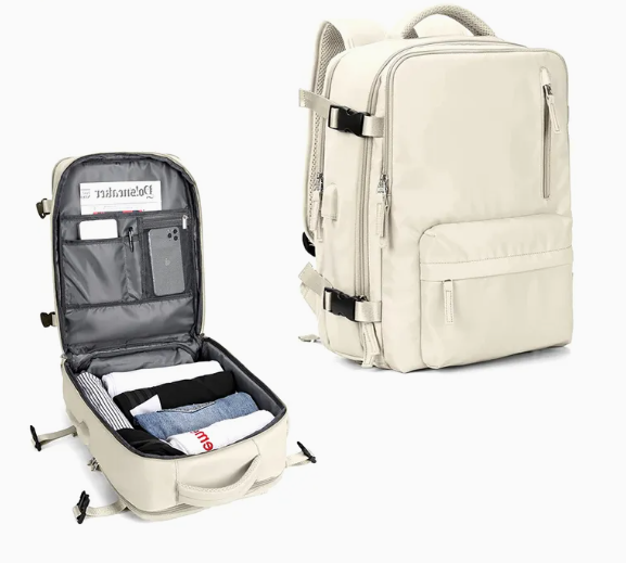 Mochila de viaje impermeable con compartimento para zapatos