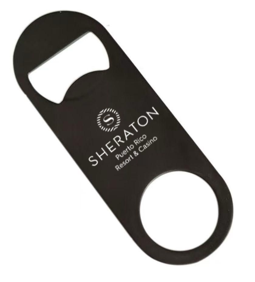 Destapador de botellas plano de acero inoxidable
