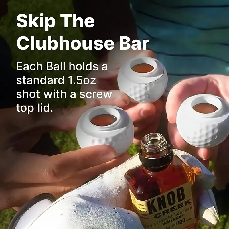Vaso para shot en forma de bola de golf