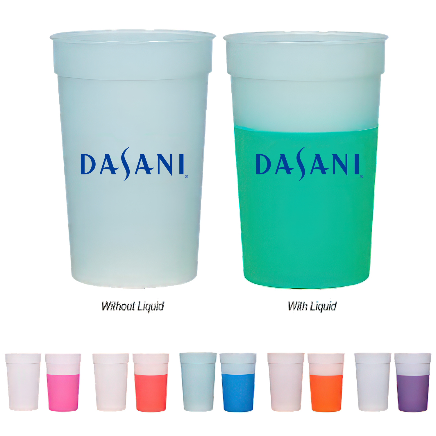 Vaso insulado cambia de color con agua fría de 17oz