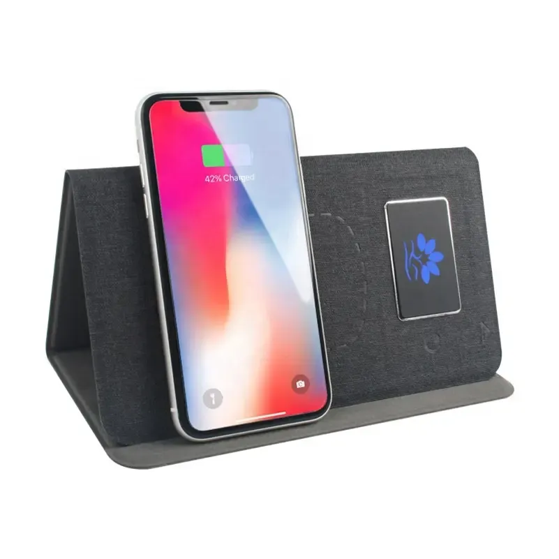Mouse pad plegable con cargador inalámbrico