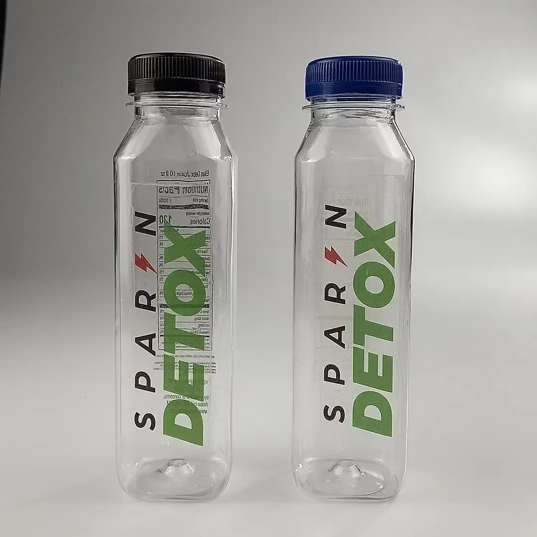 Recipiente de plástico con etiqueta 16 oz