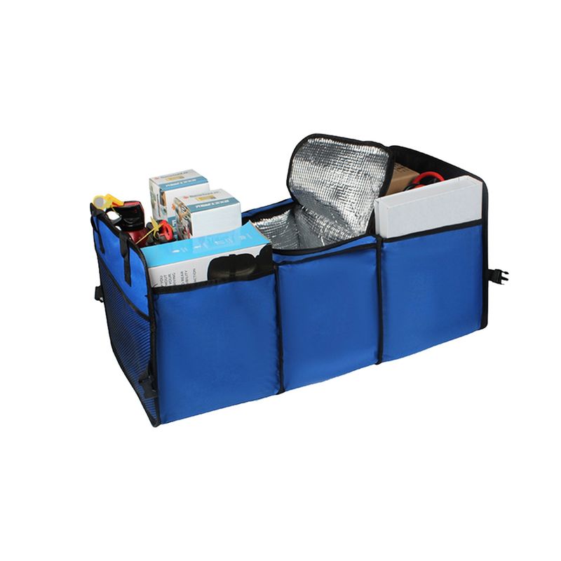 Organizador de maletero con compartimento refrigerador aislado