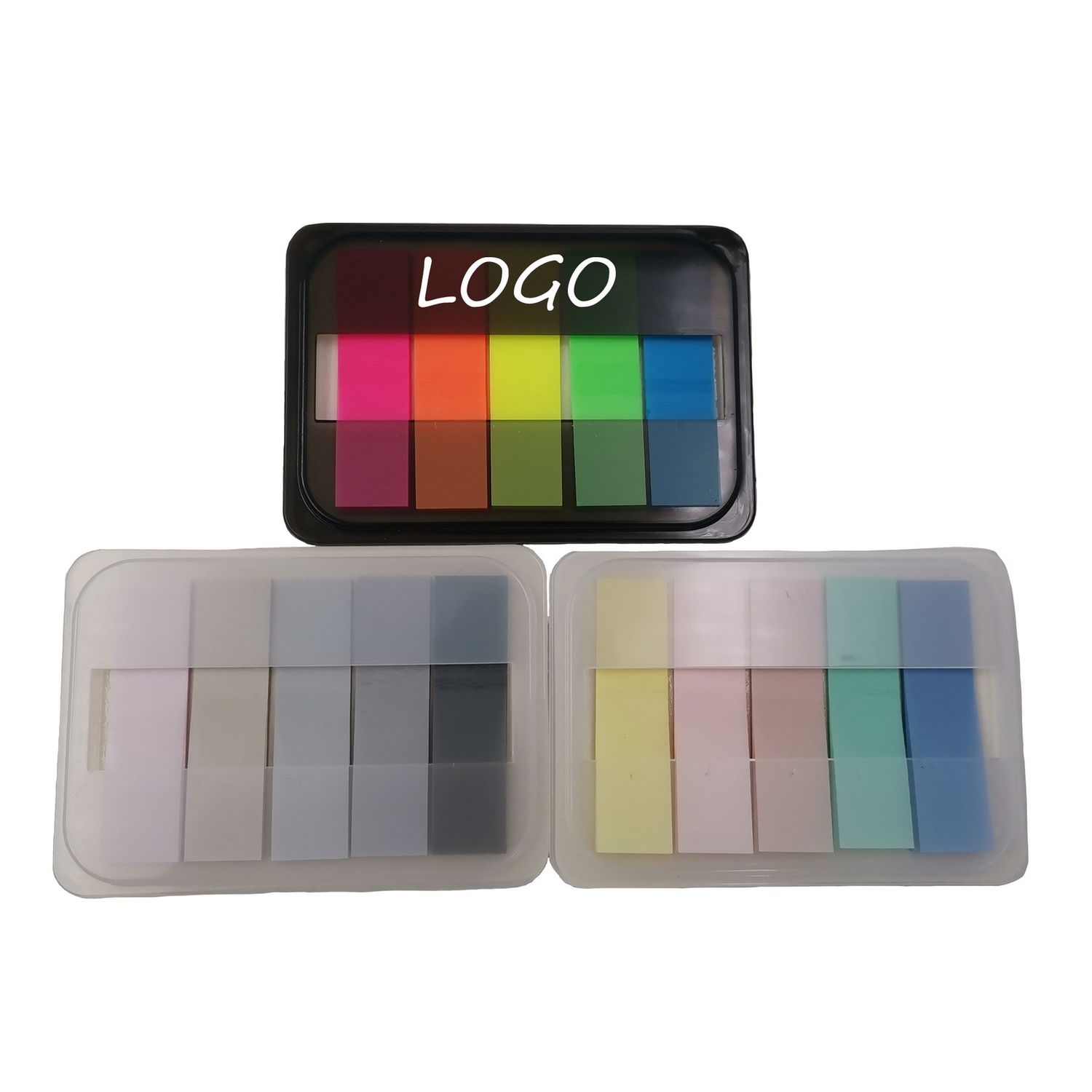Notas adhesivas con pestañas de colores