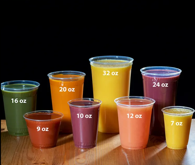 Vasos desechables biodegradables en PLA de 16 oz