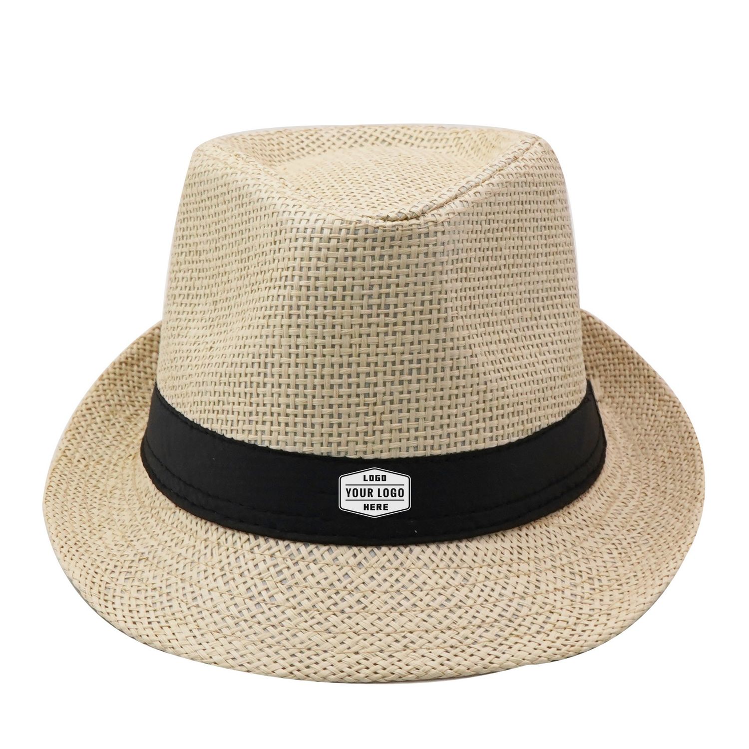 Sombrero fedora de paja natural