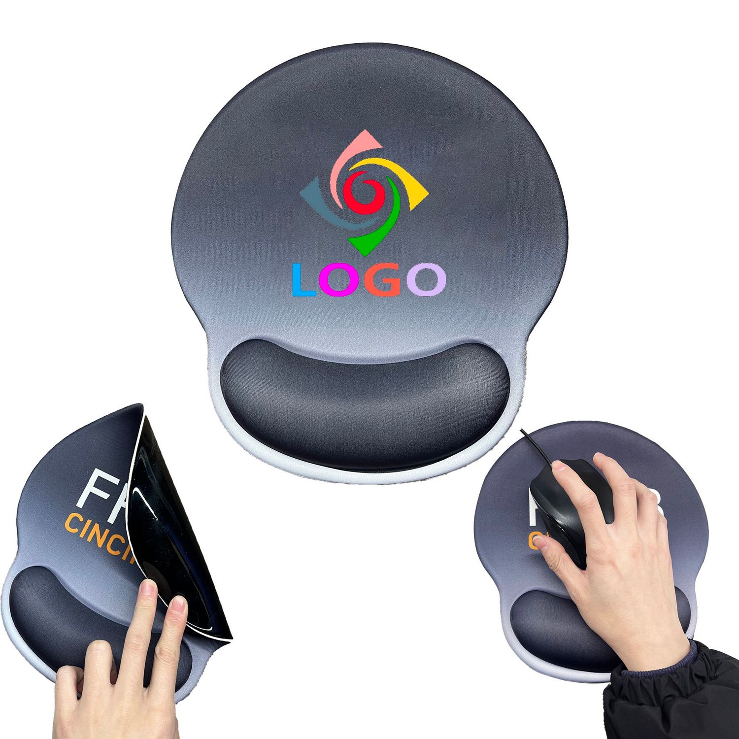 Mousepad a todo color con soporte para muñecas