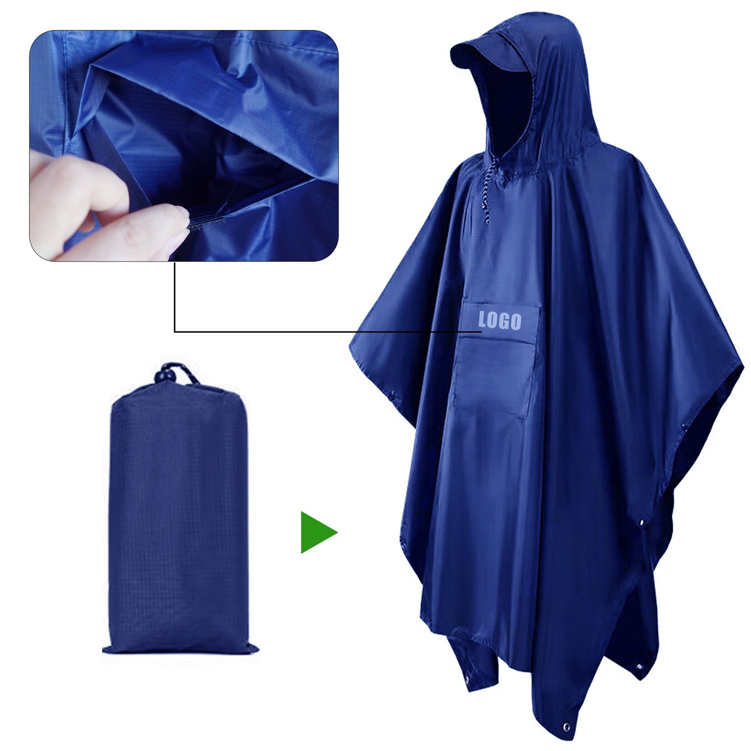 Capa para la lluvia con poliéster
