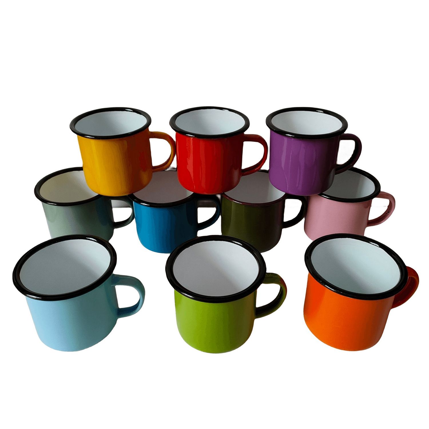 Tazas de esmalte para camper de 12 oz