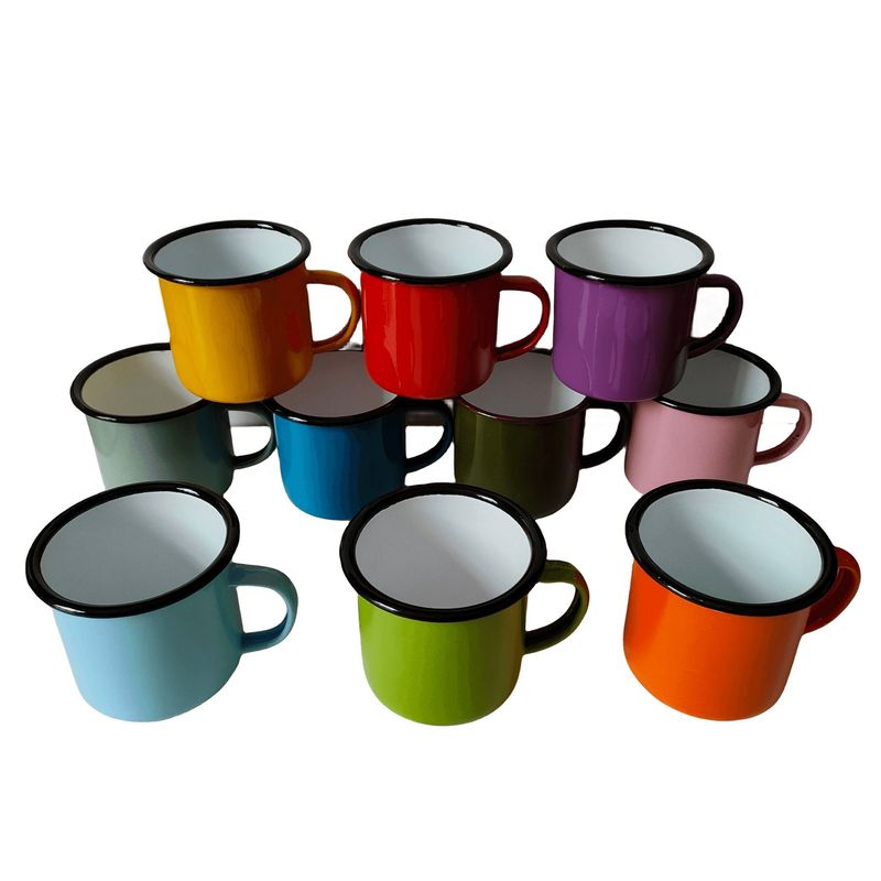 Tazas de esmalte para camper de 12 oz