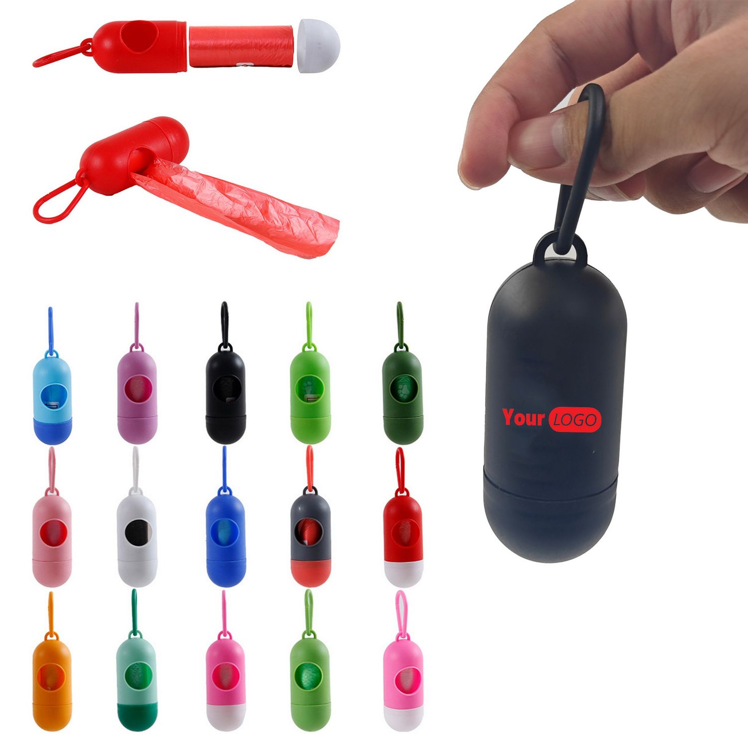 Dispensador de bolsa para excremento de perros