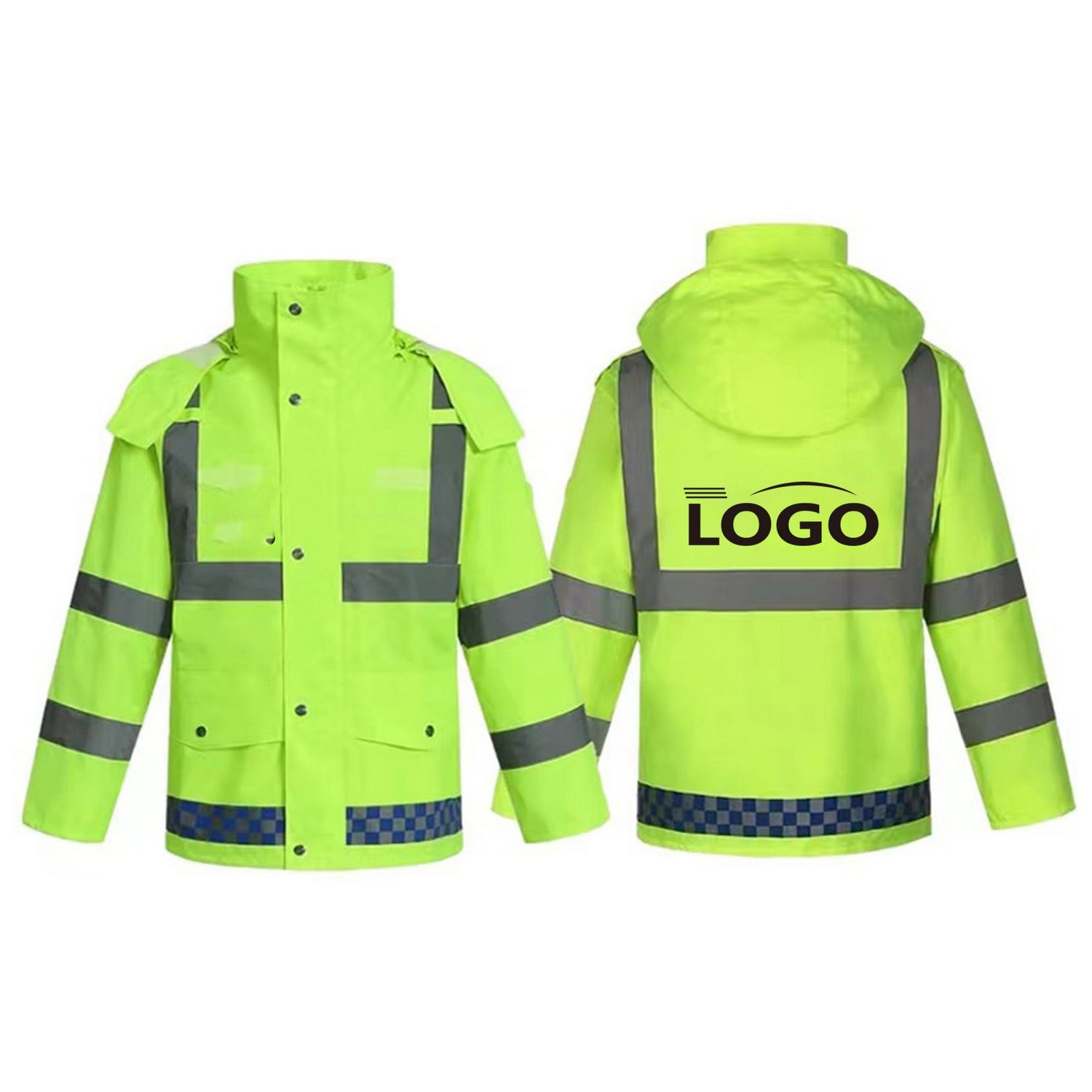 Traje impermeable con cinta reflectiva