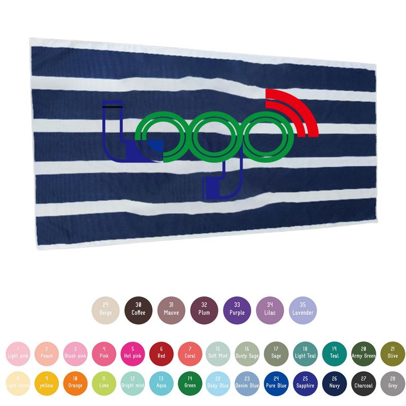 Toalla de playa sublimada de felpa y microfibra de 60&quot; x 30&quot;