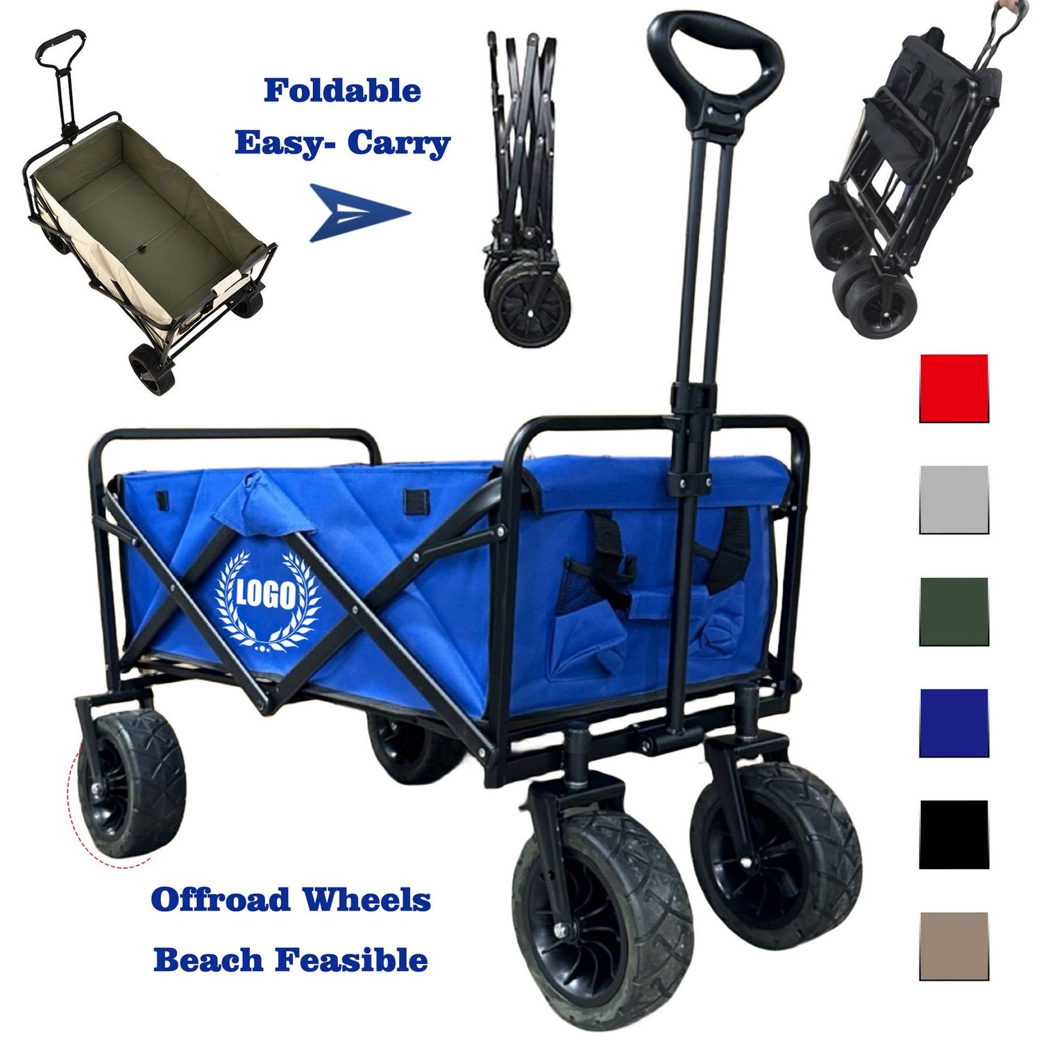 Carrito plegable para playa y camping