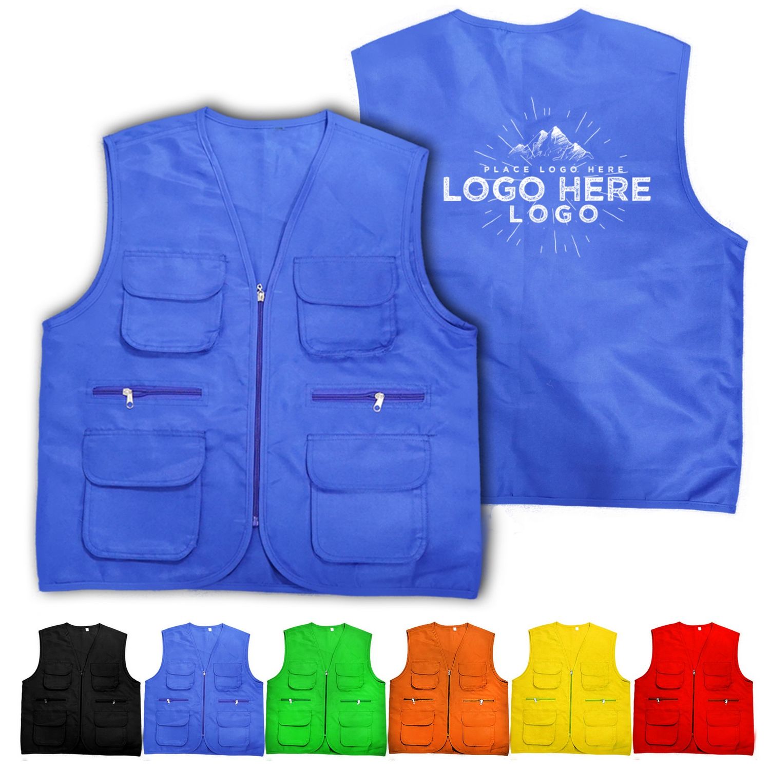 Multi-Pocket Twill Vest