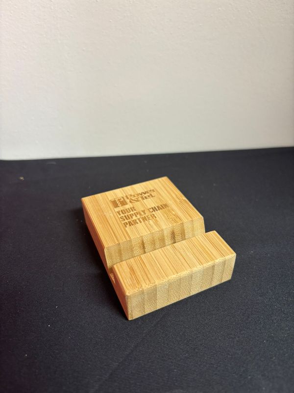 Soporte para celular en madera natural
