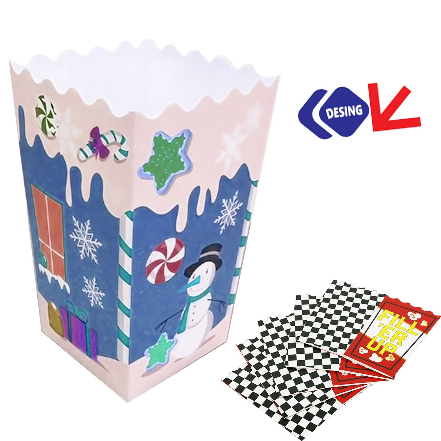 Cajas de palomitas de maíz