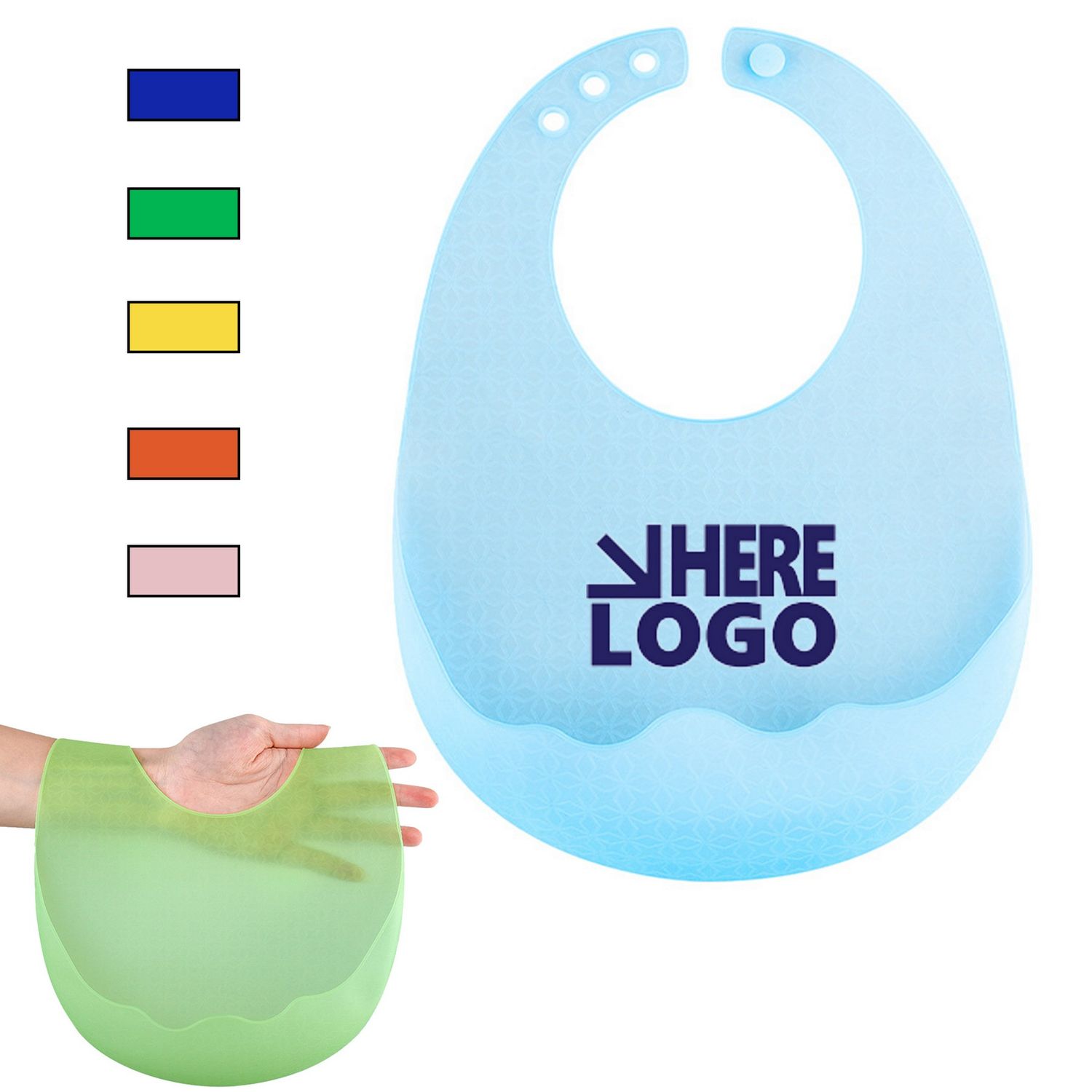 Babero ajustable y transparente para bebés