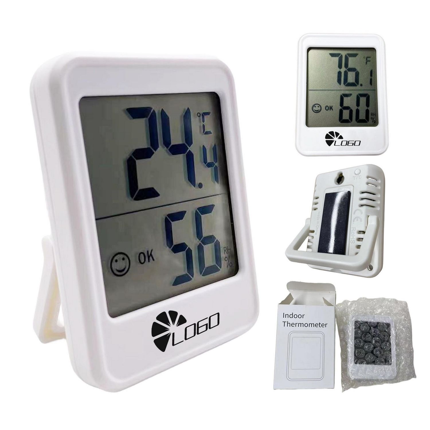 Termómetro con higrómetro Fahrenheit/Celsius
