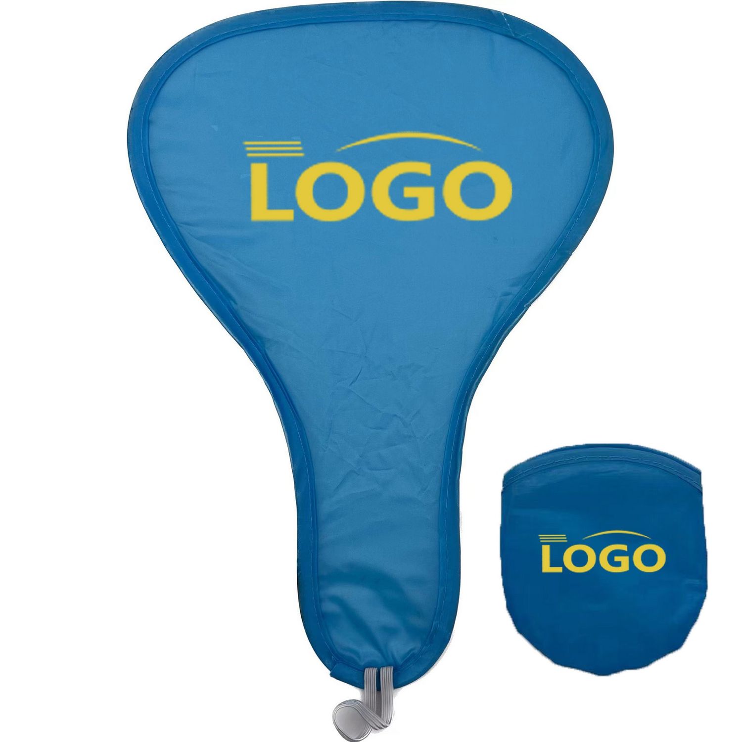 Abanico plegable en forma de T con estuche