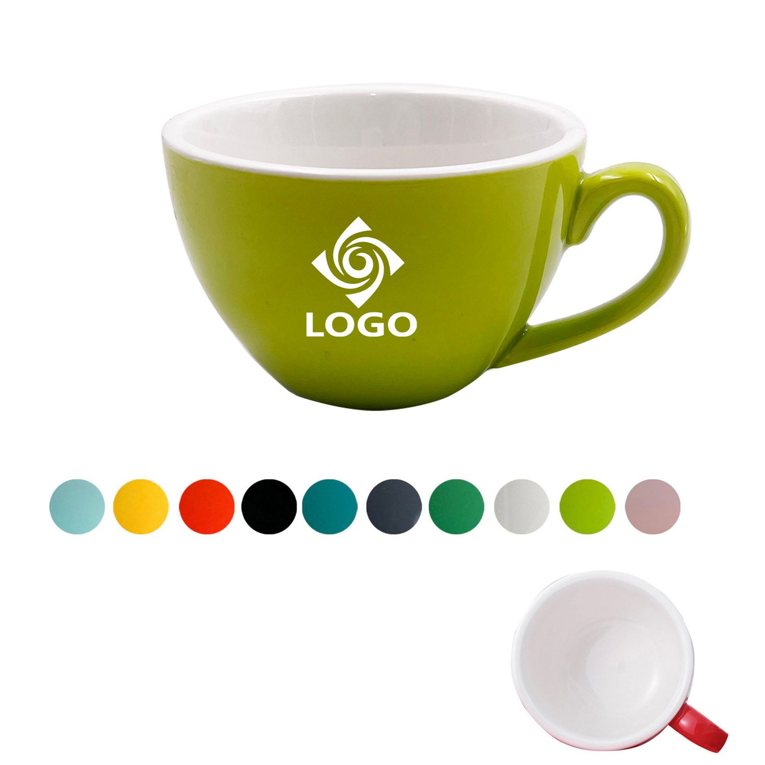 Taza de café expreso de 2.5 oz en porcelana