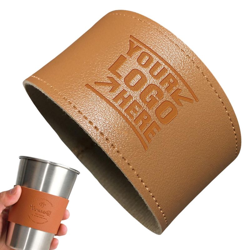 Pieza para agarrar vasos hechas en cuero