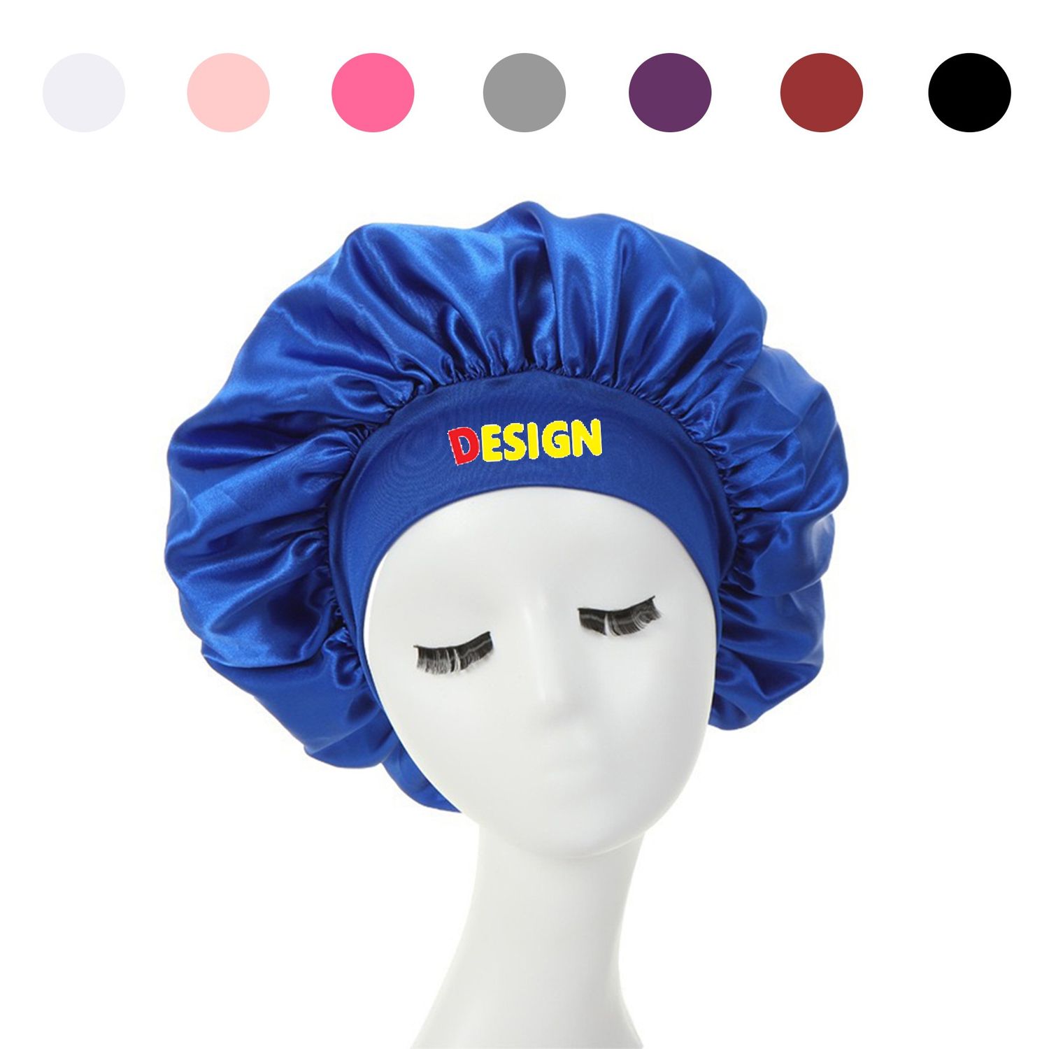 Gorro de satén grande para dormir