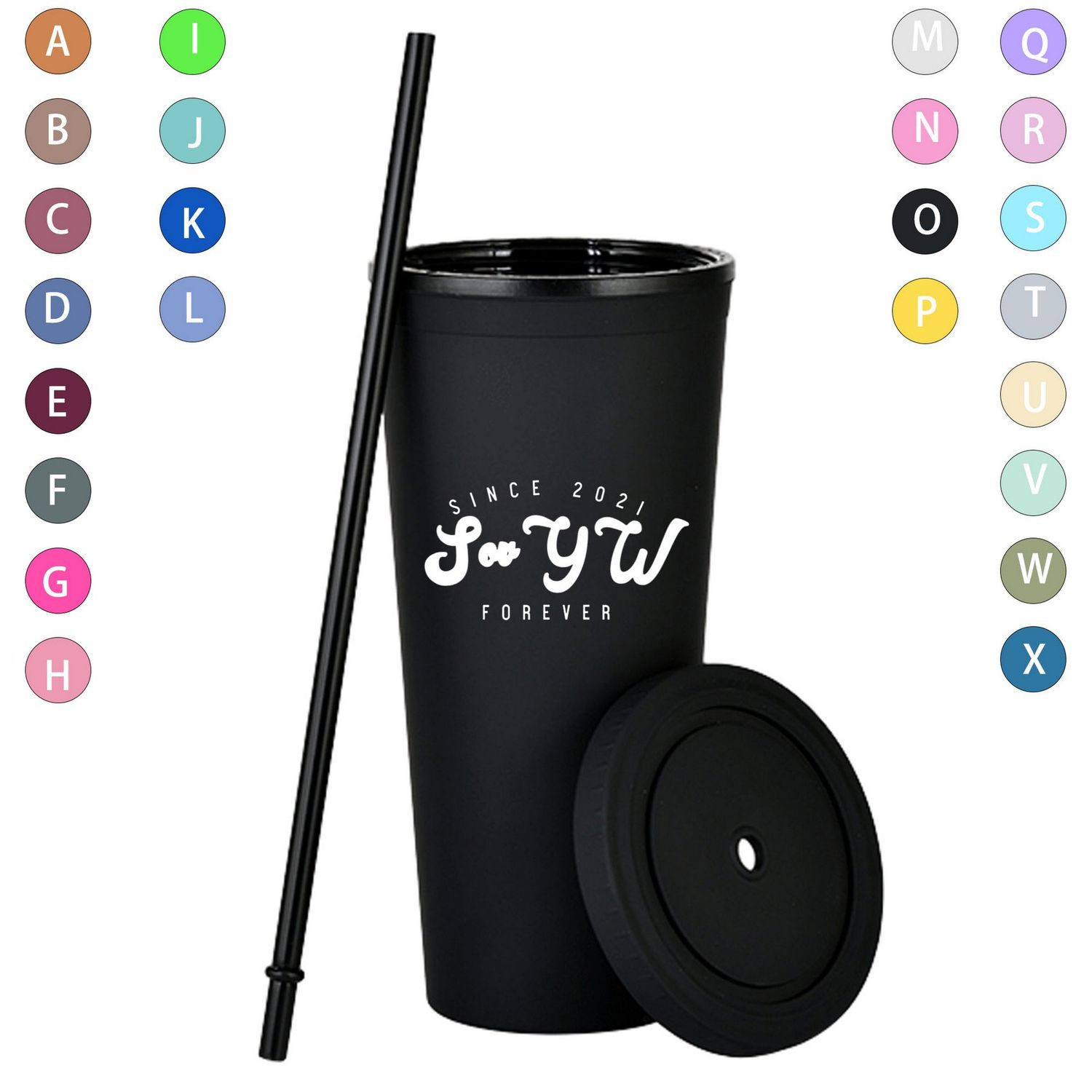 Vaso térmico de plástico con textura tipo “studs” de 24oz