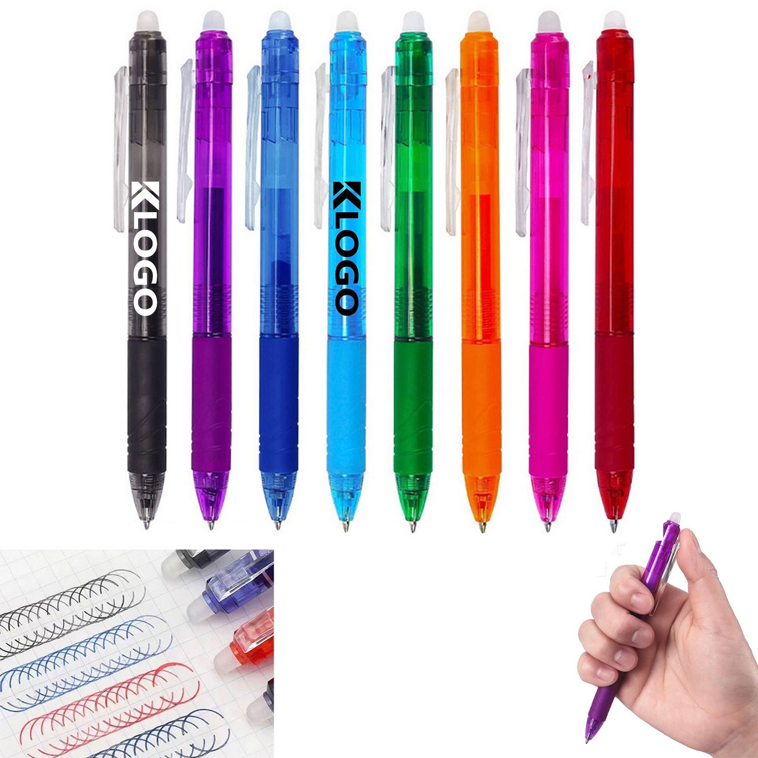Bolígrafos de gel borrables