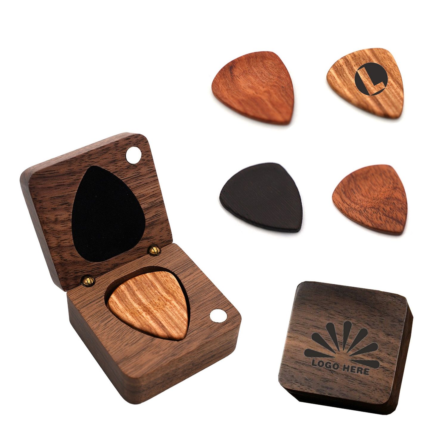 Elegante set de púas de guitarra