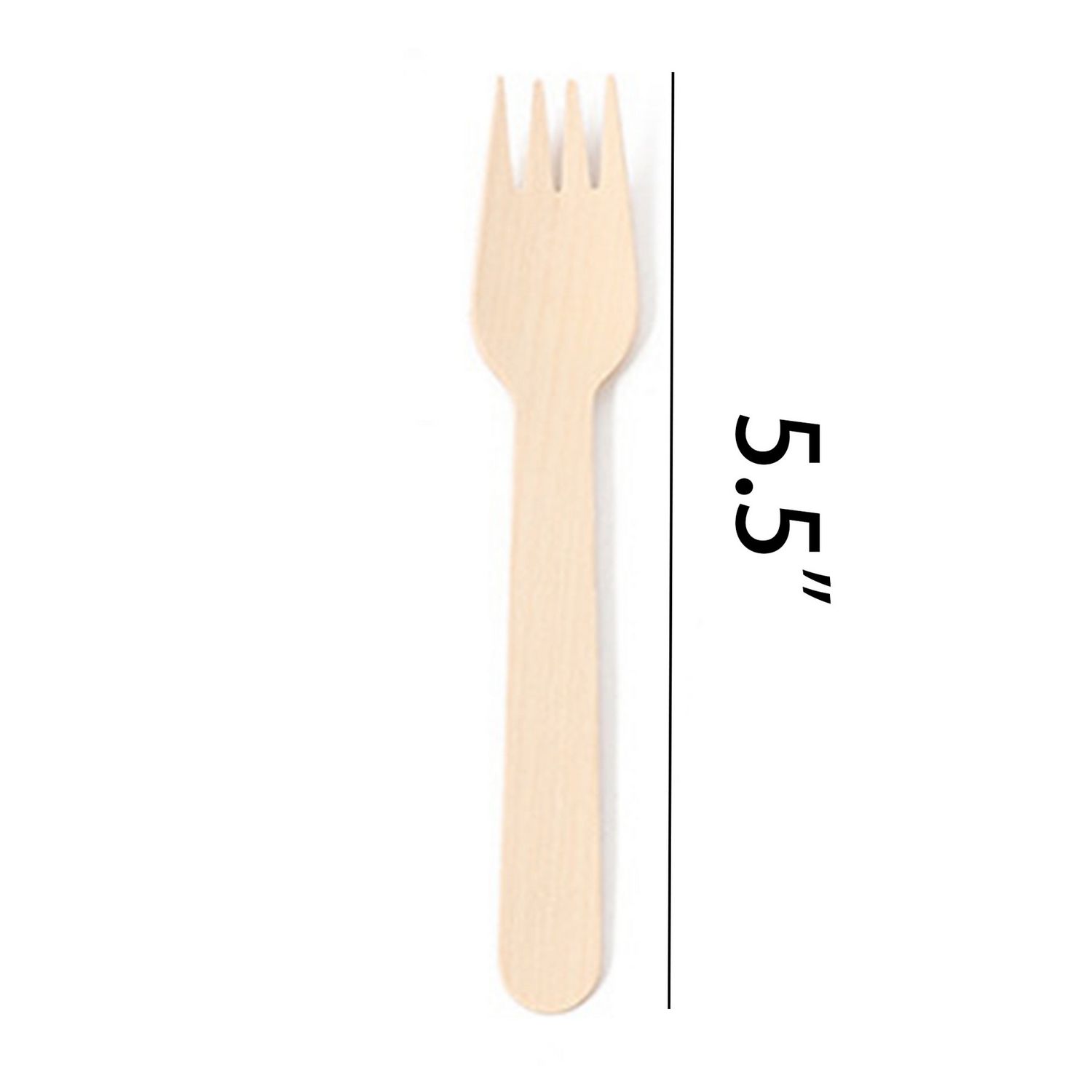 Tenedor desechable de madera para helado