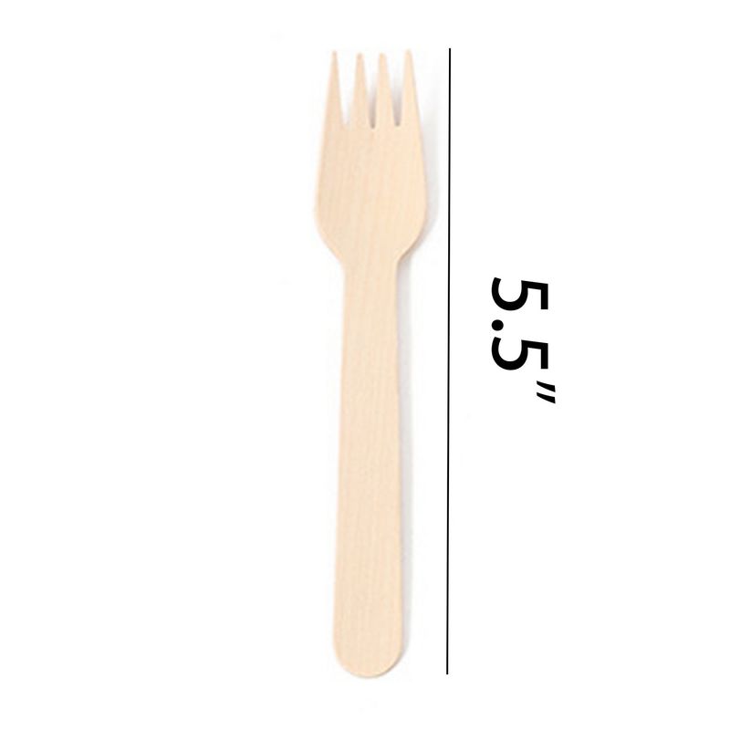 Tenedor desechable de madera para helado