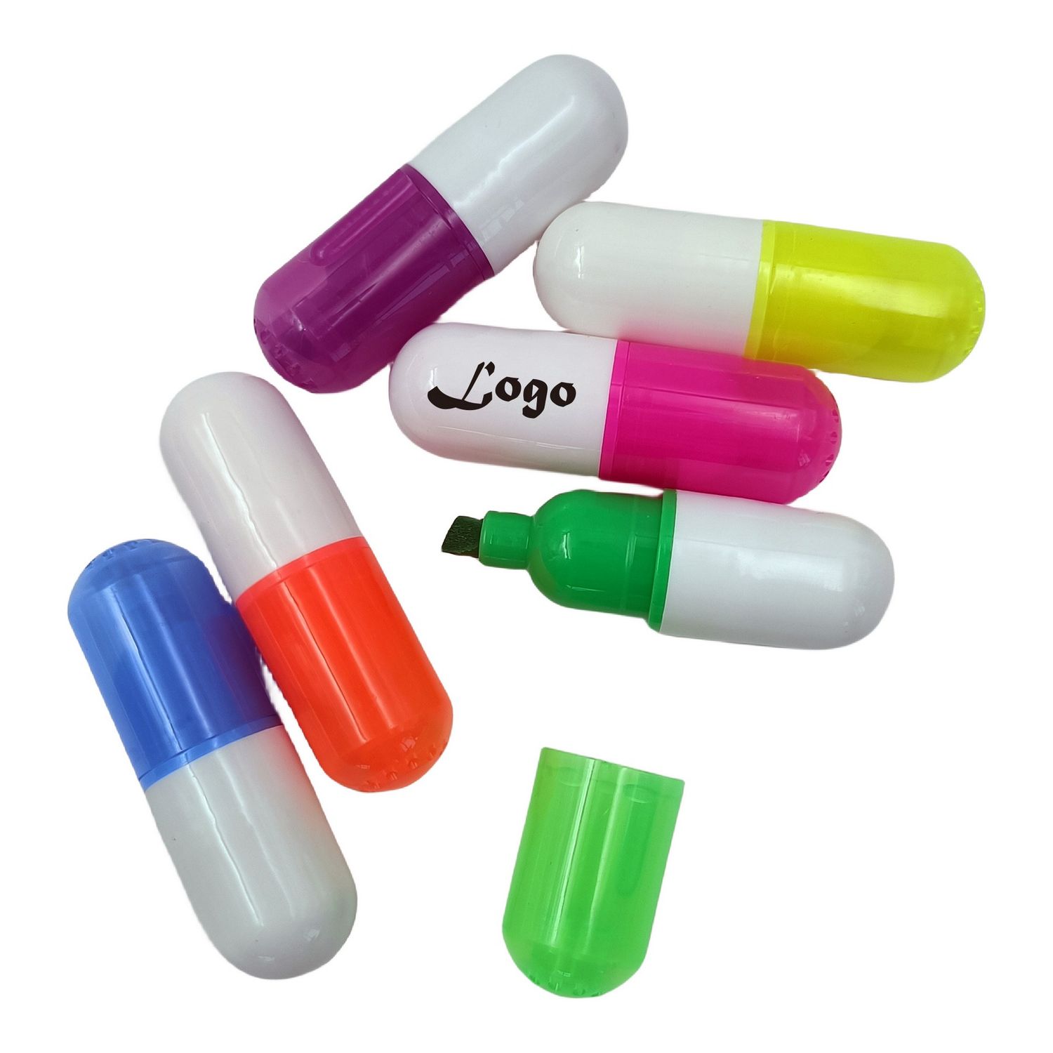 Mini resaltadores en forma de píldora