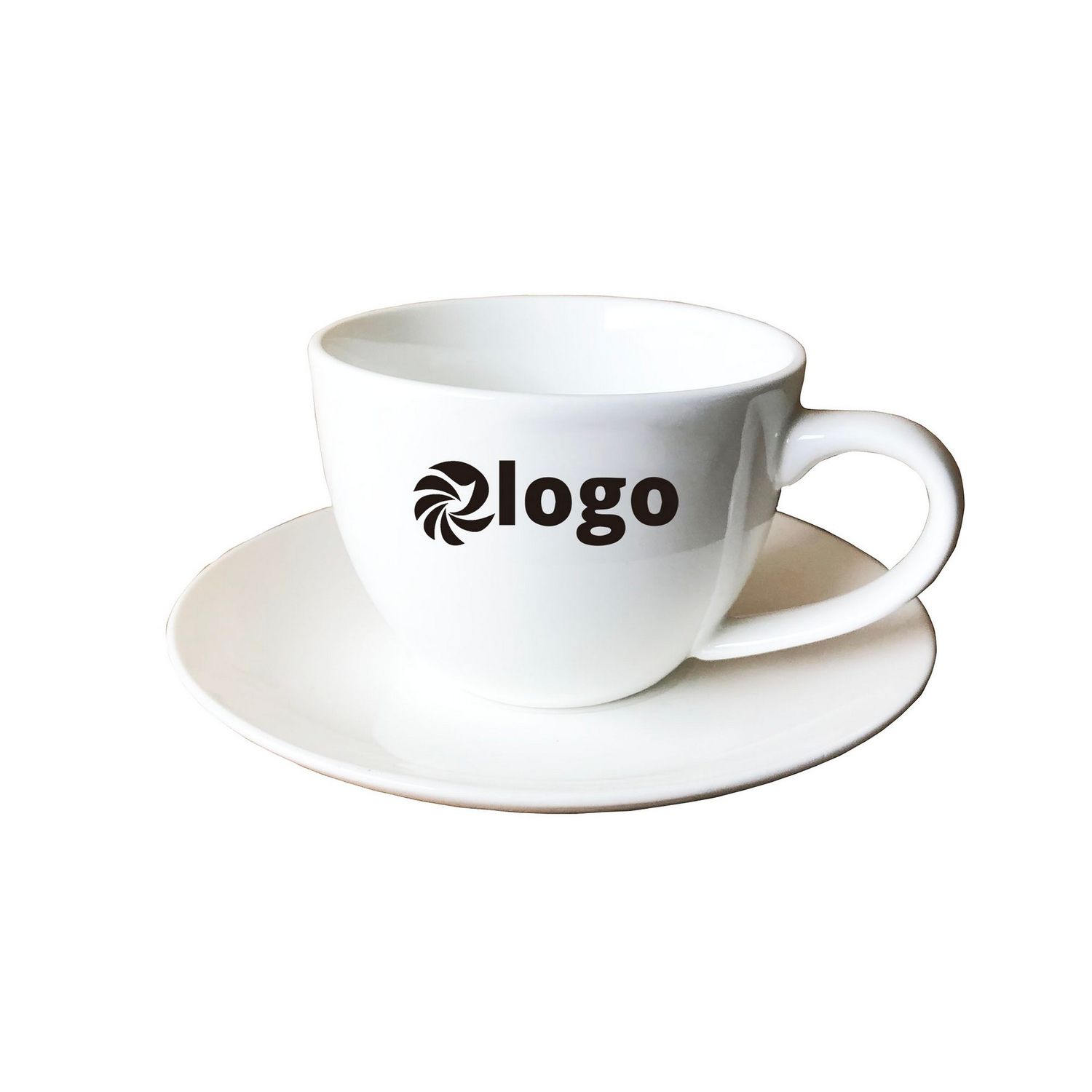 Tazas de porcelana de 7.5 oz con plato