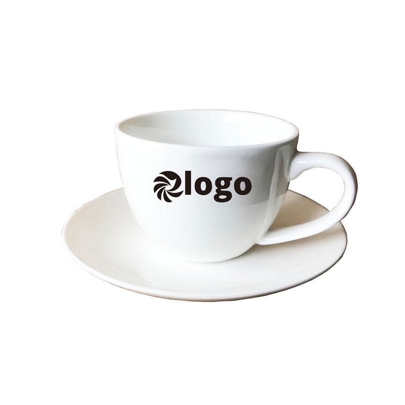 Tazas de porcelana de 7.5 oz con plato